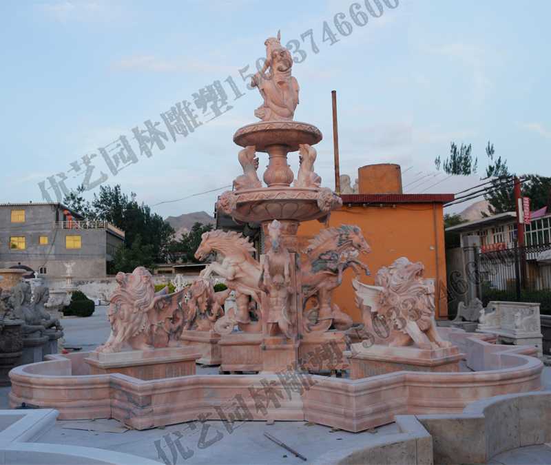 大理石景觀噴泉，歐式大型噴泉，石雕噴泉廠家